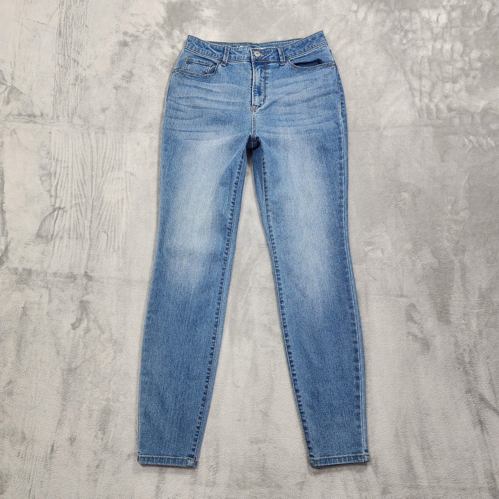 No Boundaries Jeans Womens 9 Juniors Blue Mid Rise Skinny Slim Stretch Denim